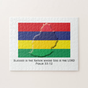 MAURITIUS   Blessed Nation   MAURITIAN FLAG Legpuzzel