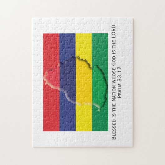 MAURITIUS | Blessed Nation | MAURITIAN FLAG Legpuzzel (Verticaal)