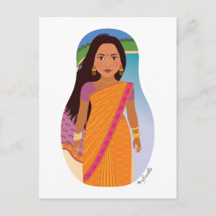 Mauritius, Briefkaart van Indische Matryoshka