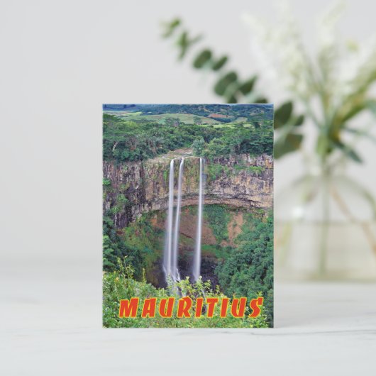 Mauritius, Chamarel waterval Briefkaart (Staand voorkant)