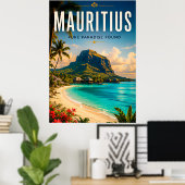 🌴 Mauritius Eiland Paradijs Kust 🌊 Poster (Thuiskantoor)