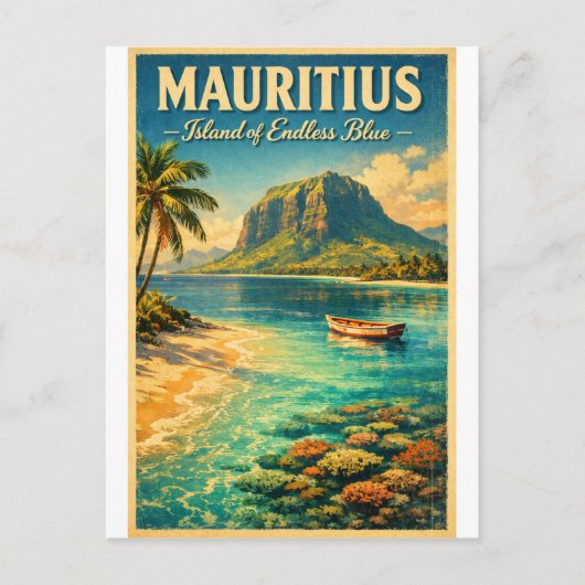 MAURITIUS – Eiland van oneindig blauw Briefkaart (Voorkant)