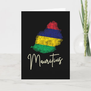 Mauritius Eiland Vintage Vlag Oceaan Indische Vaka Kaart