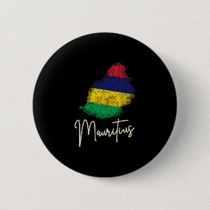 Mauritius Eiland Vintage Vlag Oceaan Indische Vaka Ronde Button 5,7 Cm