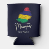 Mauritius Eilandkaart  Vlag Indische Oceaan Blikjeskoeler (Voorkant)