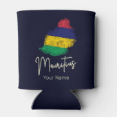 Mauritius Eilandkaart  Vlag Indische Oceaan Blikjeskoeler (Achterkant)
