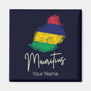 Mauritius Eilandkaart  Vlag Indische Oceaan Magneet