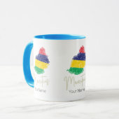 Mauritius Eilandkaart  Vlag Indische Oceaan Mok (Voorkant links)