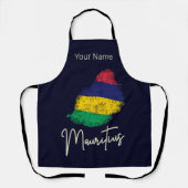 Mauritius Eilandkaart  Vlag Indische Oceaan Schort (Voorkant)