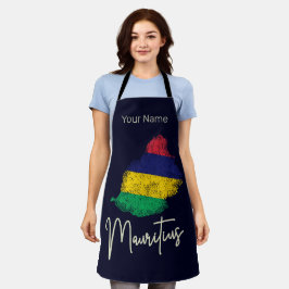 Mauritius Eilandkaart  Vlag Indische Oceaan Schort