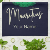 Mauritius Eilandkaart  Vlag Indische Oceaan Theedoek (Gevouwen)