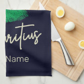 Mauritius Eilandkaart  Vlag Indische Oceaan Theedoek (Quarter Fold)