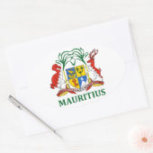 mauritius - embleem/vlag/wapen/symbool ovale sticker (Envelop)