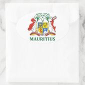 mauritius - embleem/vlag/wapen/symbool ovale sticker (Tas)