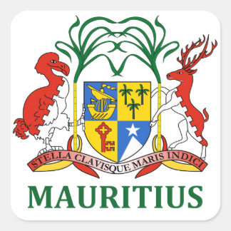 mauritius - embleem/vlag/wapen/symbool vierkante sticker