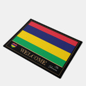 Mauritius en Mauritiaanse vlag /sport Welkom Deurmat (Schuin)