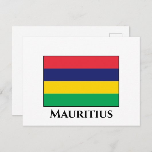 Mauritius Flag Briefkaart (Voorkant / Achterkant)