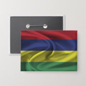 Mauritius Flag Button (Voorkant / Achterkant)