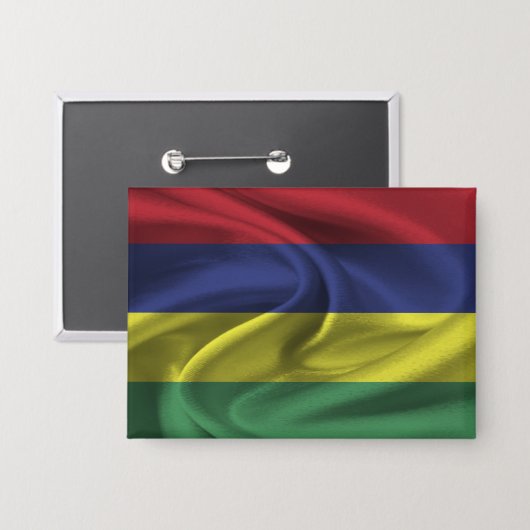 Mauritius Flag Button (Voorkant / Achterkant)