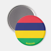 Mauritius Flag Charming Patriotic Magneet (Voorkant / Achterkant)