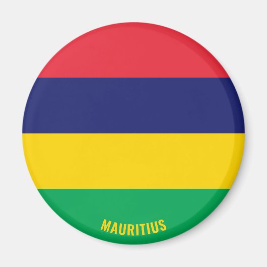 Mauritius Flag Charming Patriotic Magneet (Voorkant)