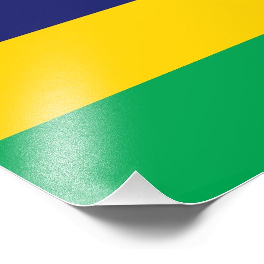 Mauritius Flag Foto Afdruk (Hoek)