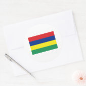 Mauritius FLAG International Ronde Sticker (Envelop)