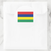 Mauritius FLAG International Ronde Sticker (Tas)
