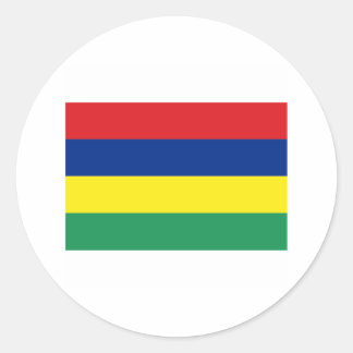 Mauritius FLAG International Ronde Sticker