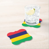 Mauritius Flag Kartonnen Onderzetters (Insitu)