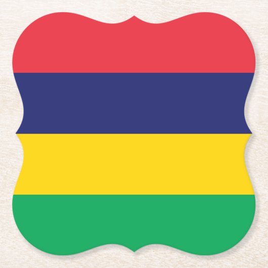 Mauritius Flag Kartonnen Onderzetters (Voorkant)