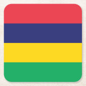 Mauritius Flag Kartonnen Onderzetters (Voorkant)