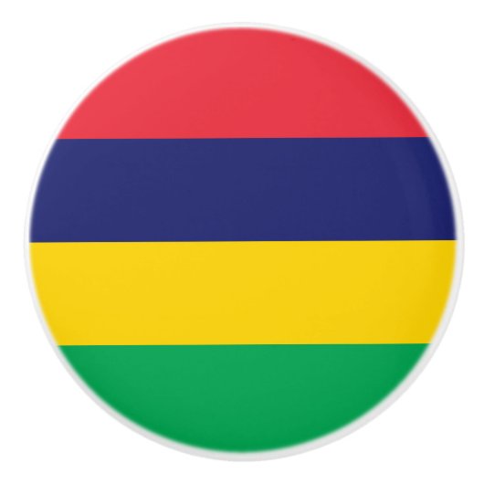 Mauritius Flag Keramische Knop (Voorkant)