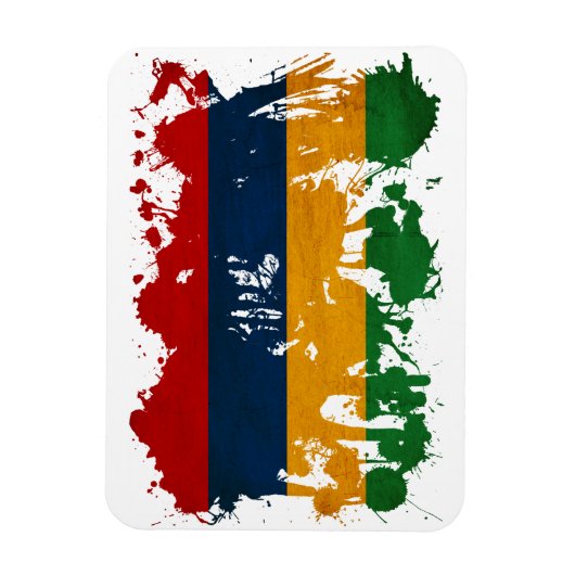 Mauritius Flag Magneet (Verticaal)