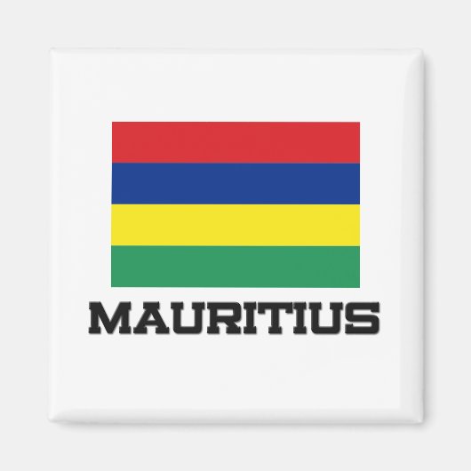 Mauritius Flag Magneet (Voorkant)