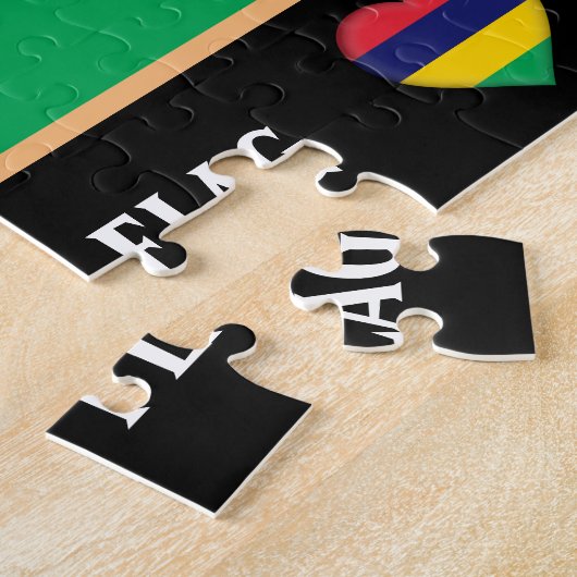 Mauritius Flag & Mauritius country / Mauritius Legpuzzel (Zijkant)