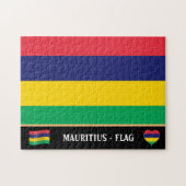Mauritius Flag & Mauritius country / Mauritius Legpuzzel (Horizontaal)