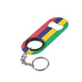 Mauritius Flag Mini Flessenopener (Achterkant Gekanteld)
