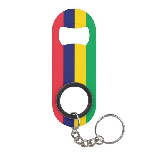 Mauritius Flag Mini Flessenopener (Achterkant)
