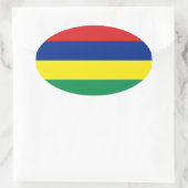 Mauritius Flag Oval Sticker (Tas)