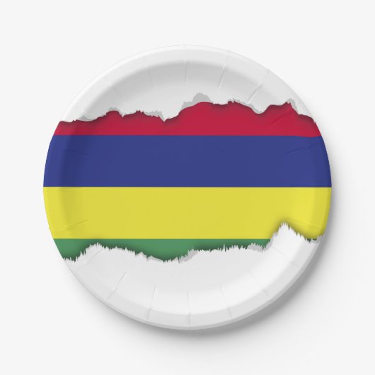 Mauritius Flag Papieren Bordje (Voorkant)