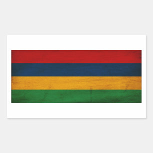 Mauritius Flag Rechthoekige Sticker