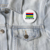Mauritius Flag Ronde Button 5,7 Cm (In situ)