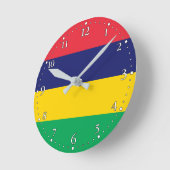Mauritius Flag Ronde Klok (Hoek)