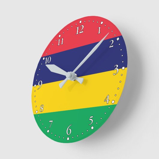 Mauritius Flag Ronde Klok (Hoek)