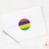Mauritius Flag Ronde Sticker (Envelop)
