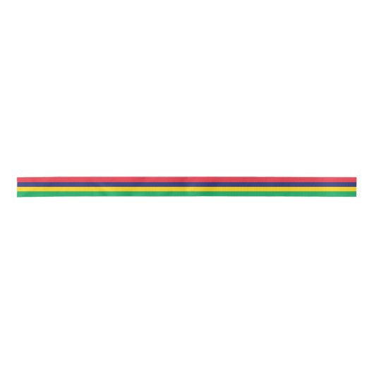 Mauritius Flag Satijnen Lint (Voorkant)