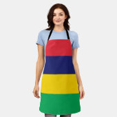 Mauritius Flag Schort (Gedragen)