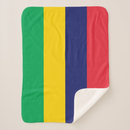 Mauritius Flag Sherpa Deken (Voorkant)