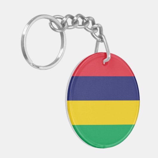 Mauritius Flag Sleutelhanger (Voorkant Links)